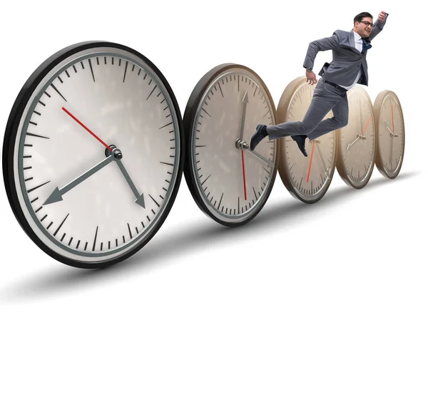 Zakenman in time management concept — Stockfoto