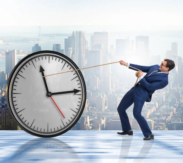 Zakenman in time management concept — Stockfoto