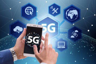 5G mobil teknoloji kavramı - yüksek internet hızı