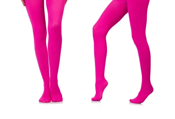 Pernas de mulher em meias longas — Fotografia de Stock