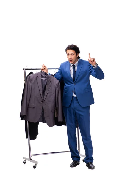 Молодой привлекательный бизнесмен в концепции одежды — стоковое фото