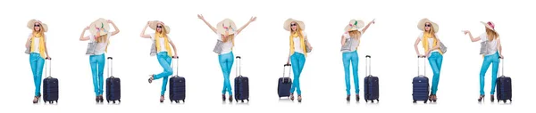 Young woman preparing for vacation — Stock Photo, Image