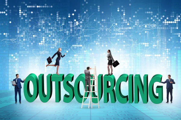 Concept of outsourcing in modern business — Stock Photo, Image