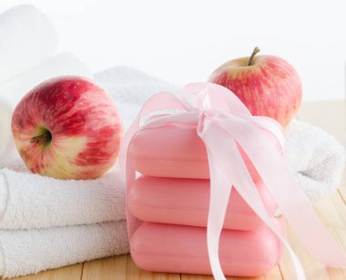 Aromatik sabunlu sağlıklı yaşam tarzı kavramı