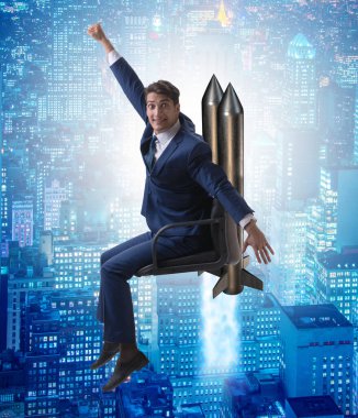 Kariyer gelişimi konseptinde iş adamı