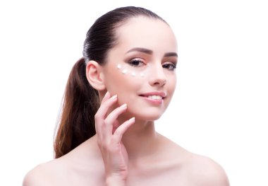 Makyajlı genç, güzel bir manken.