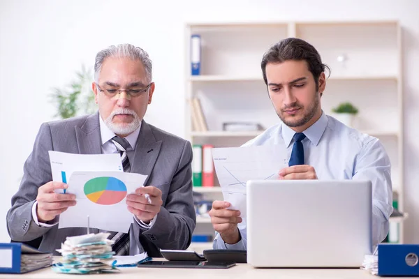 Due contabili che lavorano in ufficio — Foto Stock