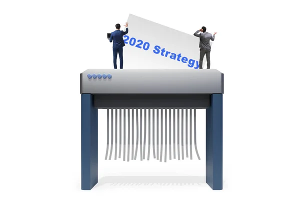 Concept van mislukte strategie en plannen in 2020 — Stockfoto