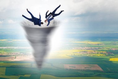 İflas ve iş adamlarıyla kriz konsepti