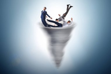 İflas ve iş adamlarıyla kriz konsepti