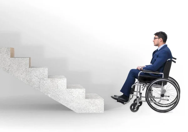 Концепція доступності з інвалідним візком для інвалідів — стокове фото