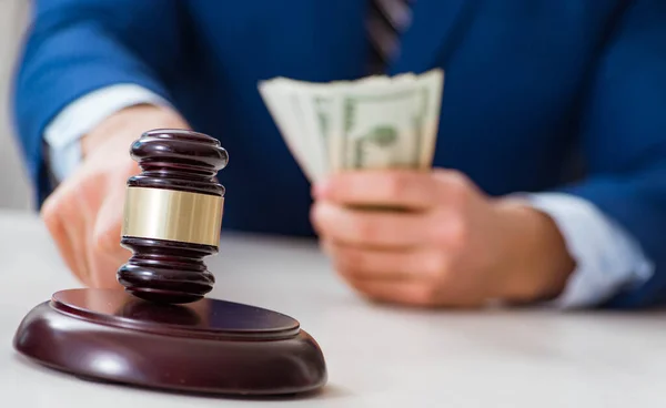 Lawyer receiving money as bribe — Stock Photo, Image