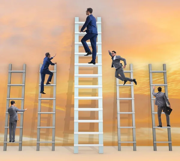 Career progression concept with various ladders — Stock Photo, Image