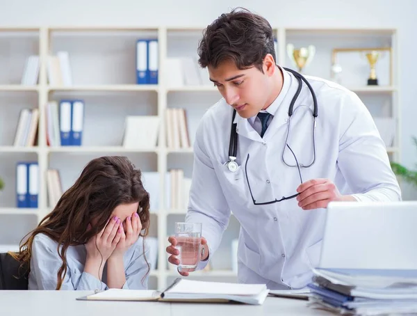 Doctor sharing discouraging lab test results to patient