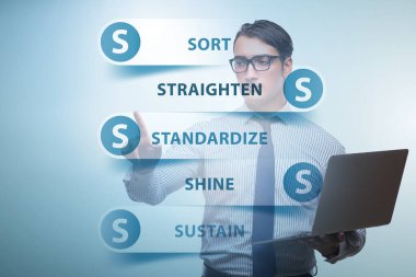 5S İş Kurumu Konseptinde İşadamı