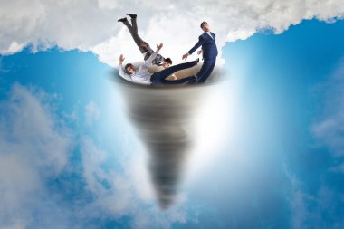 İflas ve iş adamlarıyla kriz konsepti