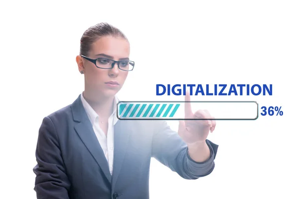 Koncepcja transformacji cyfrowej i digitalizacji — Zdjęcie stockowe