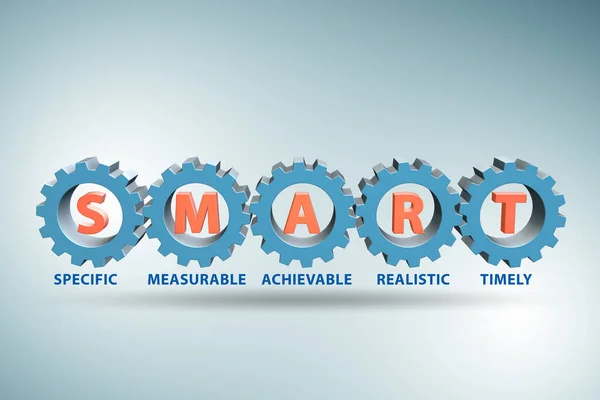 Концепція цілей SMART в управлінні ефективністю — стокове фото