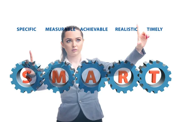 Concept of SMART objectives in performance management — Stock Photo, Image