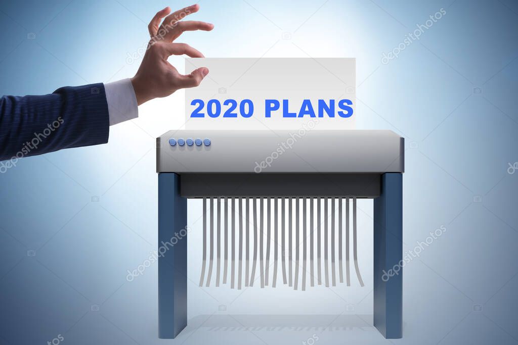 Concept of failed strategy and plans in 2020