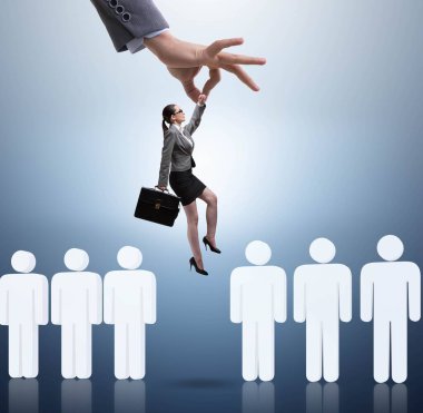 En iyi çalışanı seçerek işe alma kavramı.