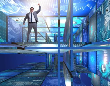 Heyecanlı iş adamı konsepti