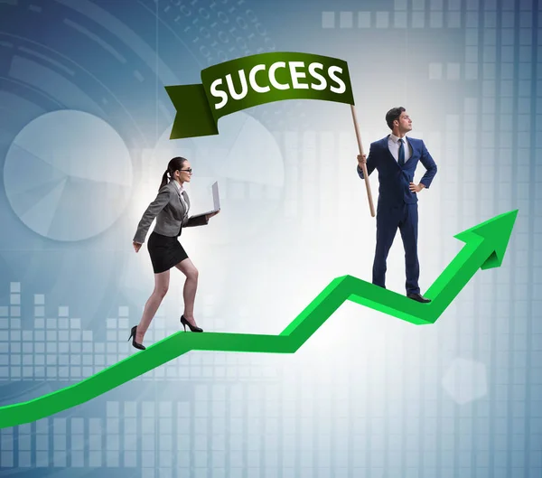 De zakenman in succes business concept — Stockfoto