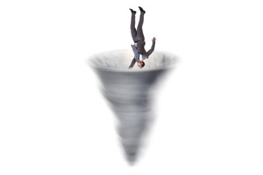 İflas ve iş adamlarıyla kriz konsepti