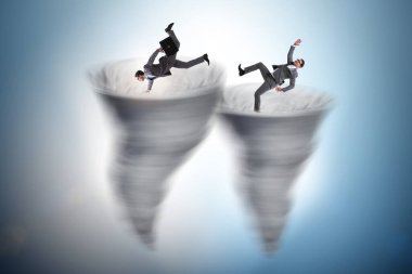 İflas ve iş adamlarıyla kriz konsepti