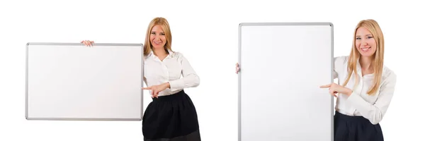 Бізнес-леді ізольовані на білому тлі — стокове фото