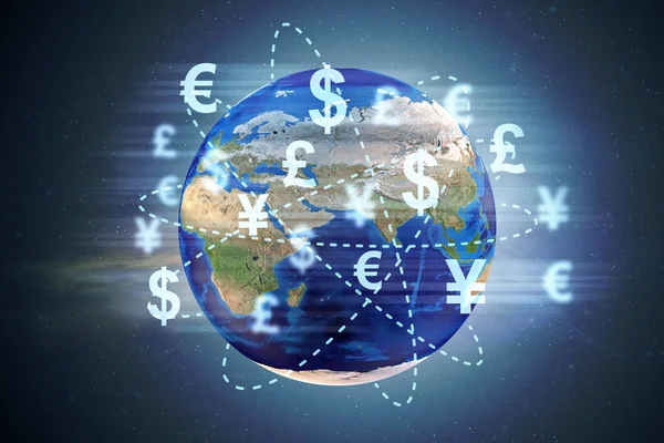 Concepto global de transferencia e intercambio de dinero —  Fotos de Stock