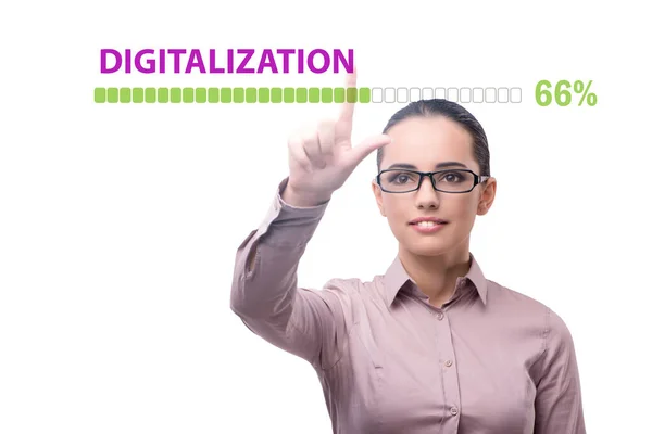 Concepto de transformación digital y digitalización — Foto de Stock