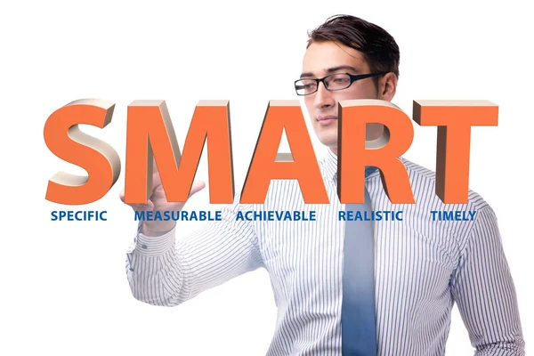 Concept of SMART objectives in performance management — Stock Photo, Image