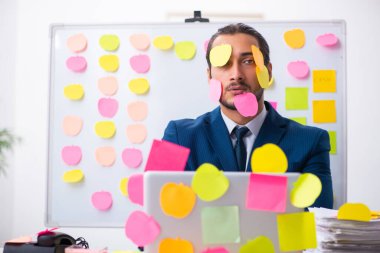 Çelişkili öncelik kavramında genç erkek çalışan