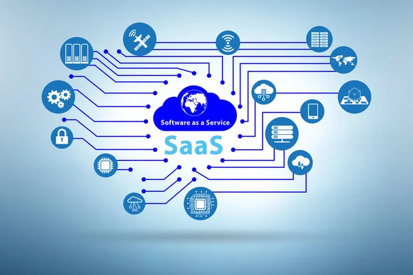 Программное обеспечение как услуга - SaaS концепция — стоковое фото