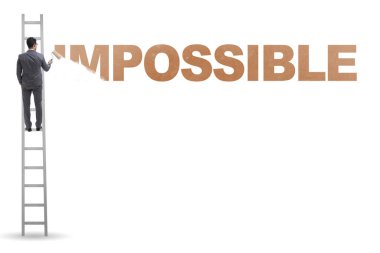 İmkansız iş konseptinde iş adamı