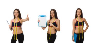 Spor takım elbiseli kız, beyaz tenli.