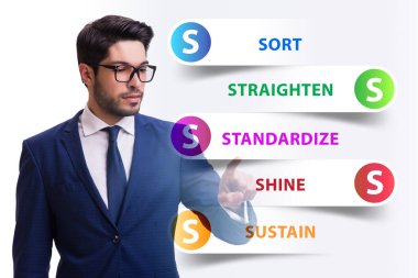 5S İş Kurumu Konseptinde İşadamı