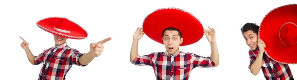 Mexicano engraçado com sombrero em conceito — Fotografia de Stock