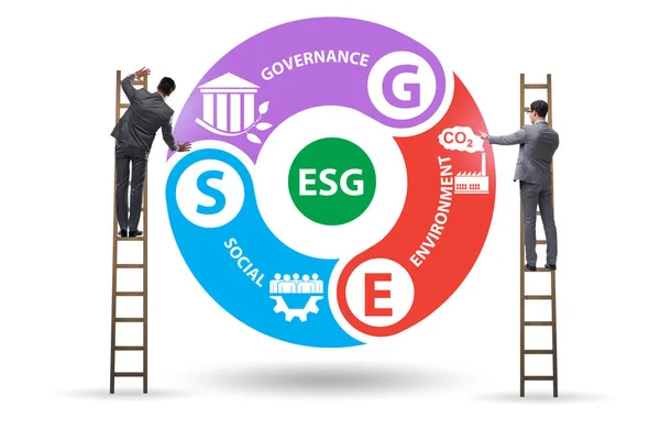 ESG-Konzept als ökologische und soziale Governance mit der Wirtschaft — Stockfoto