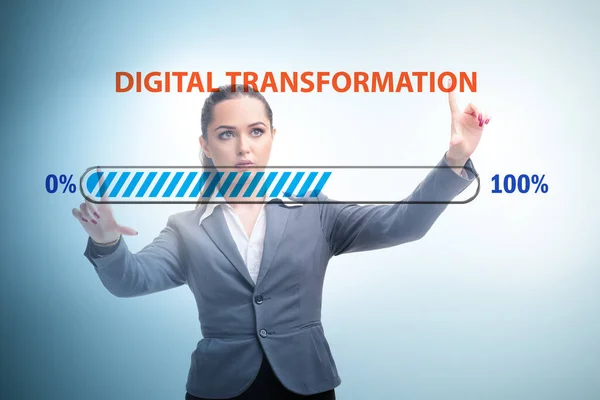 Concepto de transformación digital y digitalización —  Fotos de Stock