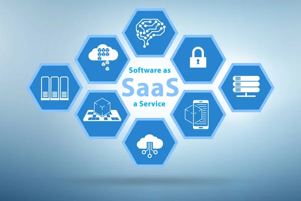 Software como servicio - Concepto SaaS — Foto de Stock