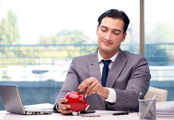 Konkurs bröt affärsman med spargris bank — Stockfoto