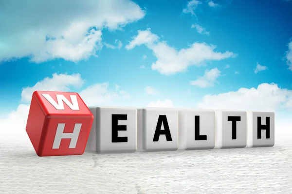 Wohlstand und Gesundheit - 3D-Darstellung — Stockfoto