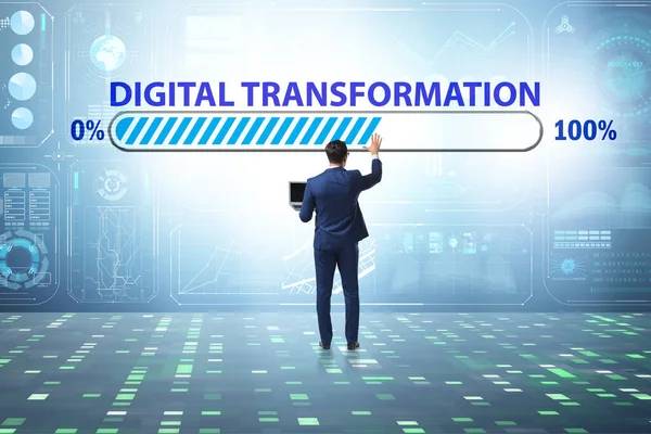 Концепція цифрової трансформації та цифровізації — стокове фото