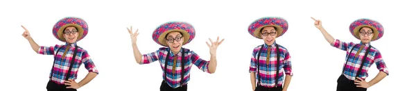 Drôle mexicain avec sombrero dans le concept — Photo