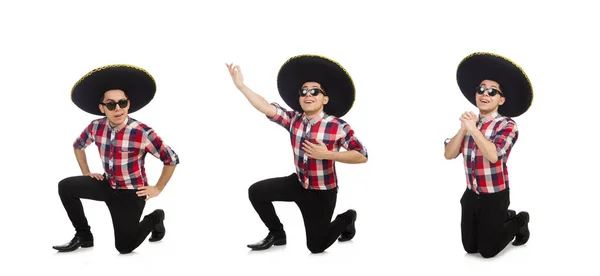 Divertido mexicano con sombrero en concepto — Foto de Stock