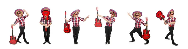 Lustiger Mexikaner mit Sombrero im Konzept — Stockfoto