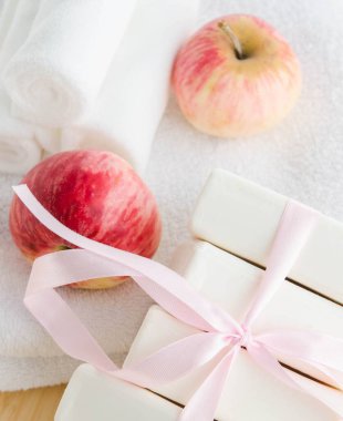 Aromatik sabunlu sağlıklı yaşam tarzı kavramı