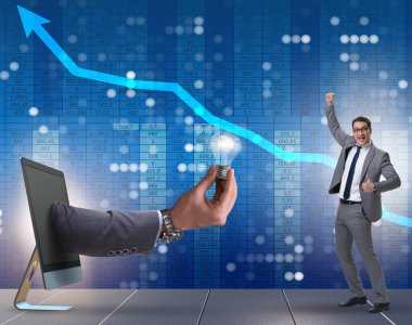 İş adamlarıyla parlak bir fikir.